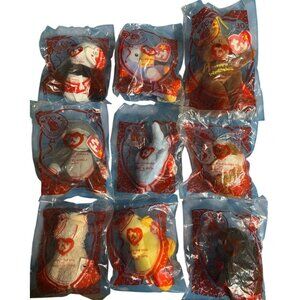 Lot of 9 2009 McDonald's TY Beanie Babies Happy Meal Toys 30-Year Anniversary